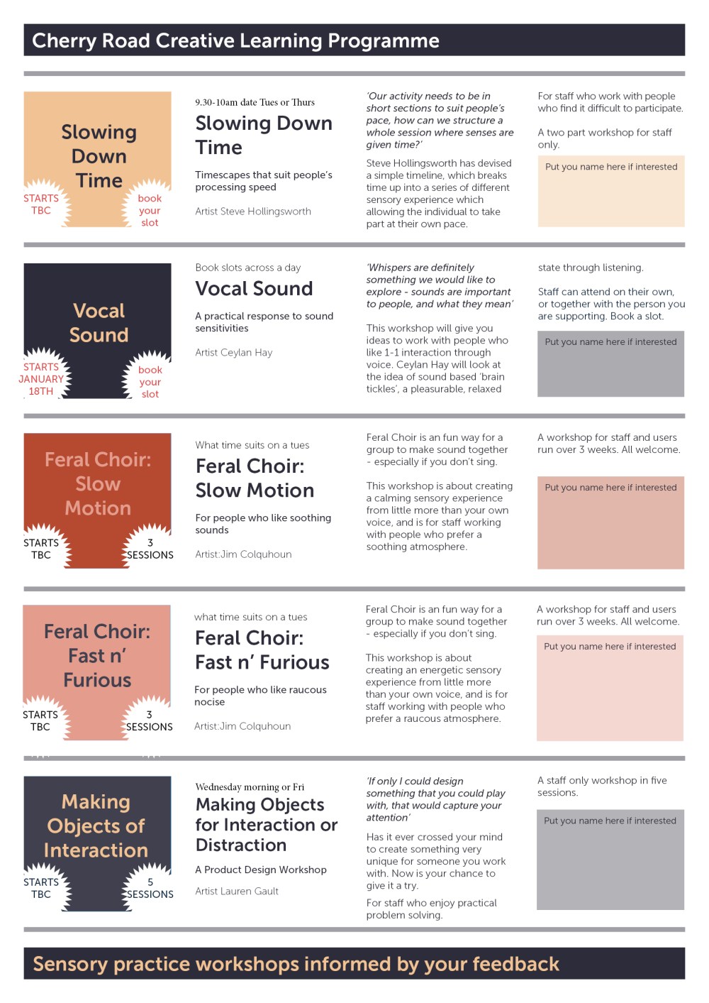 Creative Creative Learning Programme Page 2 Nov 16